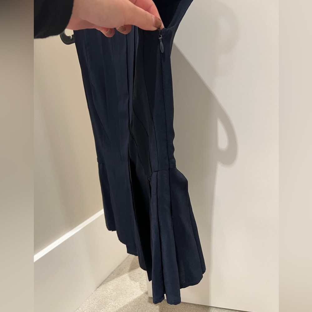 Miu Miu Dark Blue Pleated Top - Picture 7 of 14
